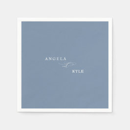 Elegant Periwinkle Custom Cocktail Servet