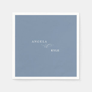Elegant Periwinkle Custom Cocktail Servet