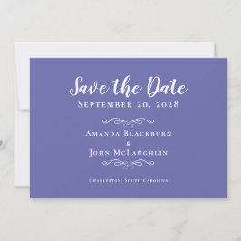 Elegant Periwinkle Delicate Romantic Calligrafie Save The Date