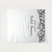 Elegant Periwinkle Floral Backdrop Vrijgezellenfee Wandkleed (Voorkant (horizontaal))