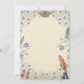 Elegant Periwinkle Floral Wedding Kaart (Achterkant)