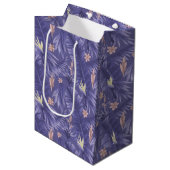 elegant periwinkle getild patroon medium cadeauzakje (Voorkant Gekanteld)