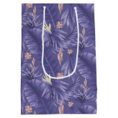 elegant periwinkle getild patroon medium cadeauzakje (Achterkant)