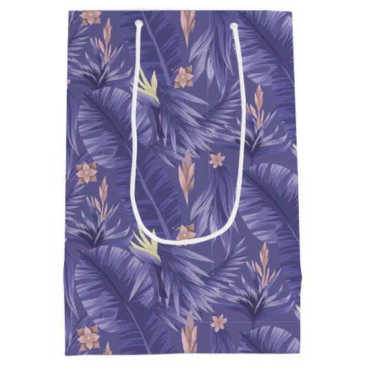 elegant periwinkle getild patroon medium cadeauzakje (Achterkant)