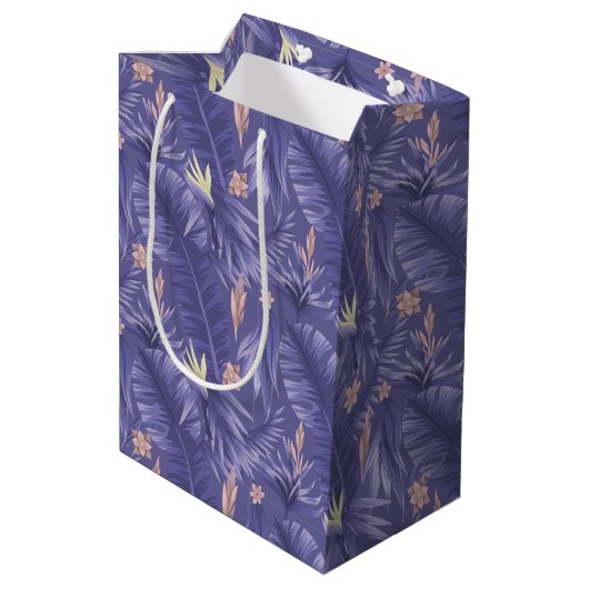 elegant periwinkle getild patroon medium cadeauzakje (Achterkant Gekanteld)