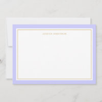 Elegant Periwinkle Gold Border Gepersonaliseerd