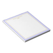 Elegant Periwinkle Gold, gepersonaliseerd Notitieblok (Schuin)
