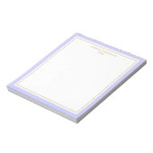 Elegant Periwinkle Gold, gepersonaliseerd Notitieblok (Linkerzijde)