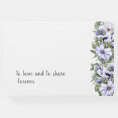 Elegant Periwinkle Paarse Florals Wedding Gastenboek (Achterkant)
