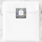 Elegant Periwinkle Pink Peach Wildflower Meadow Vierkante Sticker (Tas)