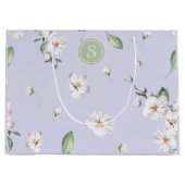 Elegant Periwinkle Spring Waterverf Floral Groot Cadeauzakje (Voorkant)