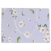 Elegant Periwinkle Spring Waterverf Floral Groot Cadeauzakje (Achterkant)