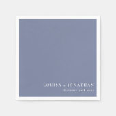 Elegant Periwinkle Trendy Minimale Aangepast Servet (Voorkant)