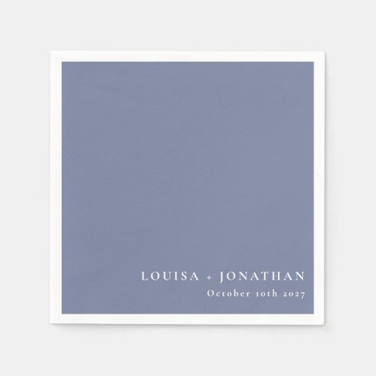 Elegant Periwinkle Trendy Minimale Aangepast Servet (Voorkant)