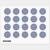 Elegant Periwinkle Trendy Script Custom Hartelijk  Ronde Sticker (Vel)