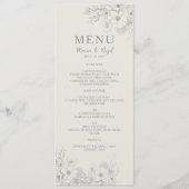 Elegant Periwinkle Wedding Menu (Voorkant)