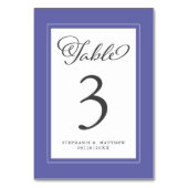 Elegant Periwinkle Wedding Reception Chic Trendy Kaart (Achterkant)