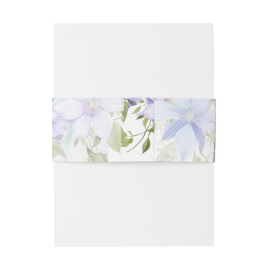 Elegant Periwinkle Wedding Uitnodigingen Wikkel (Achterkant Voorbeeld)