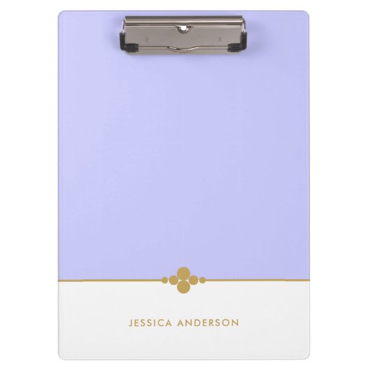 Elegant Periwinkle White Gold Specialized Klembord (Voorkant)