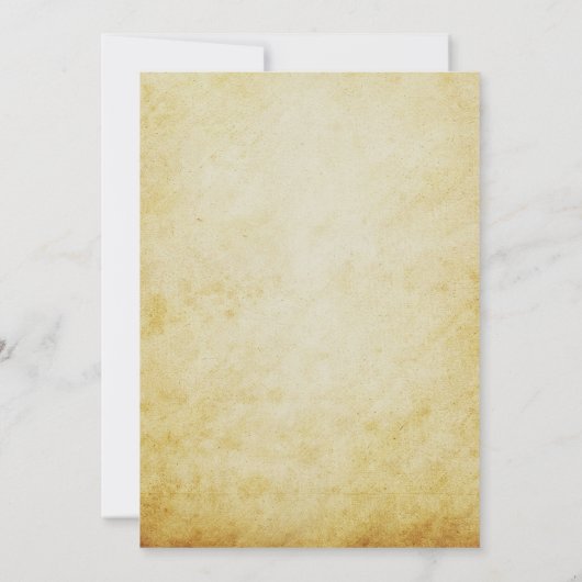 Elegant perkament bruiloft repetitie diner kaart (Achterkant)