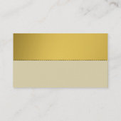 Elegant Perkament Crème Luxe Gouden Monogram Visitekaartje (Achterkant)