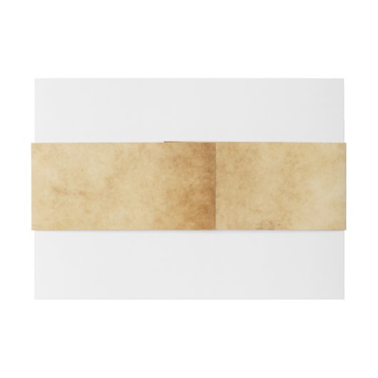 Elegant perkament Custom Monogram Wedding Uitnodigingen Wikkel (Achterkant Voorbeeld)