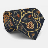 Elegant Persian Pattern Tie – Gold & Black Classic Stropdas (Opgerold)