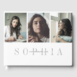 Elegant Personal 3 Photo Bat Mitzvah Gastenboek