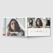 Elegant Personal 3 Photo Bat Mitzvah Gastenboek (Volledig)