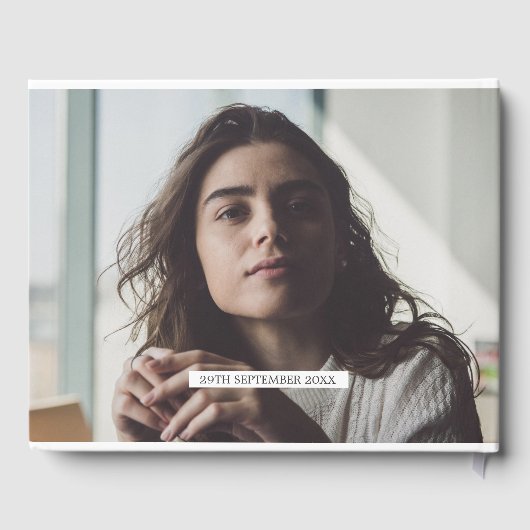 Elegant Personal 3 Photo Bat Mitzvah Gastenboek (Achterkant)