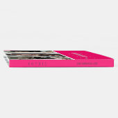 Elegant Personal 3 Photo Bat Mitzvah Pink Gastenboek (Rug)