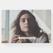 Elegant Personal 3 Photo Bat Mitzvah Pink Gastenboek (Achterkant)