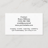 Elegant Personal Concierge Visitekaartje (Achterkant)