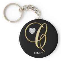 Elegant Personal Gold Monogrammed Letter C