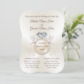 Elegant Personal Love Bird Wedding Invitations Kaart (Staand voorkant)