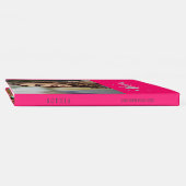 Elegant Personal Photo Bat Mitzvah Pink Silver Gastenboek (Rug)