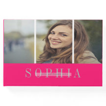 Elegant Personal Photo Bat Mitzvah Pink Silver