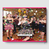 Elegant Personal Photo Bat Mitzvah Pink Silver Gastenboek (Achterkant)