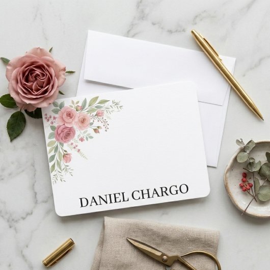 Elegant Personal Stationery Set Custom Name Notitiekaartje