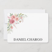 Elegant Personal Stationery Set Custom Name Notitiekaartje (Voorkant)