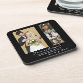 Elegant Personal Wedding Day Photo Collage Bier Onderzetter (Linkerzijde)