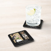 Elegant Personal Wedding Day Photo Collage Bier Onderzetter (Rechterzijde)