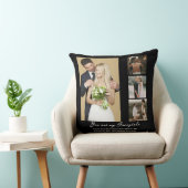 Elegant Personal Wedding Day Photo Collage Kussen (Stoel)