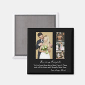 Elegant Personal Wedding Day Photo Collage Magneet (Voorkant / Achterkant)