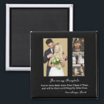 Elegant Personal Wedding Day Photo Collage Magneet<br><div class="desc">Elegant gepersonaliseerde trouwdag foto collage Sierkussen</div>