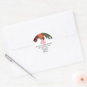 Elegant Personalised Christmas Address Return Ronde Sticker (Envelop)