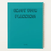 Elegant Personaliseer de blauwe bloem dagelijks Planner (Achterkant)