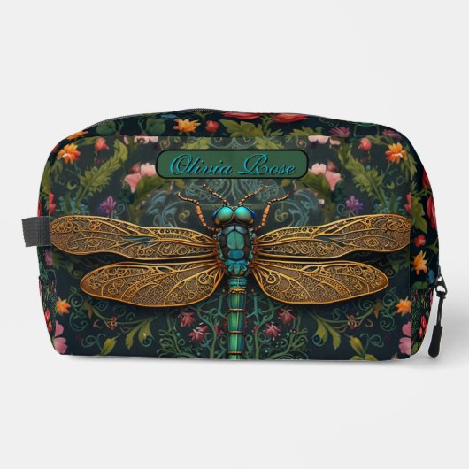 Elegant Personaliseer  libel boho chic Toilettasje (Voorkant)