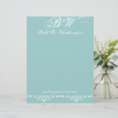 Elegant Personalization Custom Preppy Monogram Gepersonaliseerd Briefhoofd (Staand voorkant)