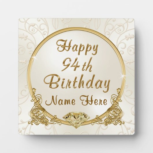 Elegant Personalized, 94th Birthday Gift Ideas, Fotoplaat (Voorkant)
